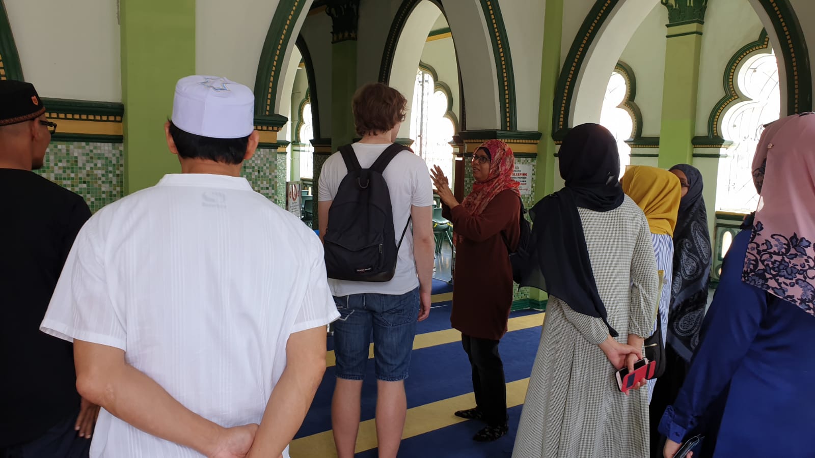 DATP students interacting with tourists during field practice