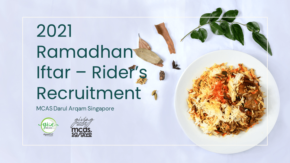 DRIVER RIDER RECRUITMENT - 2021 Ramadhan Iftar On the Go & Zakat Disbursement DRIVER RIDER RECRUITMENT - 2021 Ramadhan Iftar On the Go & Zakat Disbursement