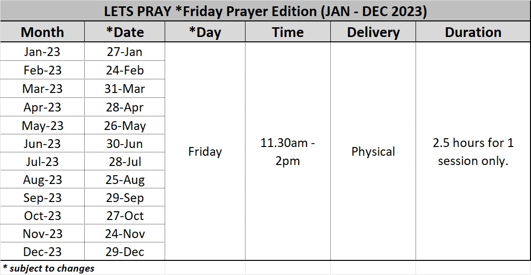 Lets Pray Friday Prayer Edition 2023